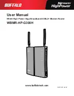 Preview for 1 page of Buffalo Nfiniti WBMR-HP-G300H User Manual