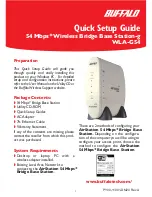 Buffalo WLA-G54 Quick Setup Manual preview