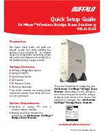 Preview for 1 page of Buffalo WLA-G54 Quick Setup Manual