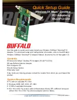 Buffalo WLI2-PCI-G54 Quick Setup Manual preview