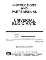 Preview for 1 page of BUG-O Bug-O-Matic BUG-5700 Instructions Manual