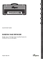 Preview for 1 page of Bugera 1960 Infinium Quick Start Manual