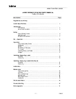 Preview for 3 page of Buhler 2895E Operator And Parts Manual