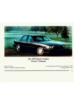 Предварительный просмотр 3 страницы Buick 1993 LeSabre Owner'S Manual