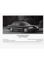 Preview for 3 page of Buick 1994 Skylark Owner'S Manual