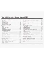 Предварительный просмотр 2 страницы Buick 2003 LeSabre Owner'S Manual