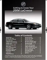 Buick 2006 LaCrosse Getting To Know Manual preview