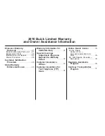 Preview for 4 page of Buick 2010 Enclave Warranty And Owner Assistance Information