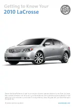 Buick 2010 Lacrosse Quick Reference Manual предпросмотр