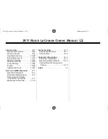 Preview for 3 page of Buick 2011 Lacrosse Owner'S Manual