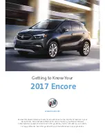 Предварительный просмотр 1 страницы Buick 2017 Encore Getting To Know Your