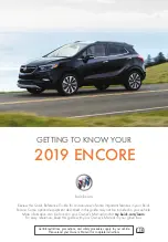 Предварительный просмотр 1 страницы Buick ENCORE 2019 Getting To Know Your