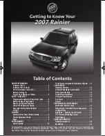 Предварительный просмотр 1 страницы Buick Rainer 2007 Getting To Know Manual