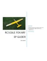 Build RC RC SCALE FOX ARF EP GLIDER Build Manual предпросмотр