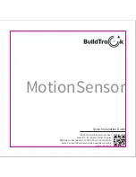 Предварительный просмотр 1 страницы BuildTrack MotionSensor Quick Installation Manual