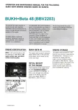 Предварительный просмотр 6 страницы Bukh BETA SOLAS 48 EPA BBV2203 Operator'S  Maintenance Manual