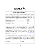 Предварительный просмотр 17 страницы Bull Outdoor 54658 Assembly & Operating Instructions