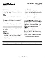 Preview for 1 page of Bullard AirGladiator AGLDTR1 User Manual