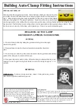 Preview for 1 page of Bulldog Security Auto Clamp Fitting Instructions