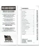 Preview for 2 page of Bulldog Security RS79P Owner'S Manual