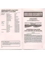 Preview for 11 page of Bulldog Security RS79P Owner'S Manual