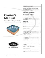 BullFrog 2001 Portable Spas Owner'S Manual preview