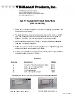 Предварительный просмотр 1 страницы BULMAN Products A80-36 Assembly Instructions