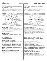 Preview for 2 page of Bulova Time Zone Settings Manual