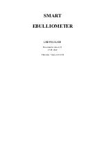 Bulteh 2000 SMART EBULLIOMETER User Manual предпросмотр