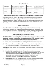 Preview for 2 page of Bumble Bee 92752 Assembly And Operating Instructions Manual