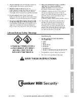 Предварительный просмотр 3 страницы Bunker Hill Security 60498 Owner'S Manual & Safety Instructions