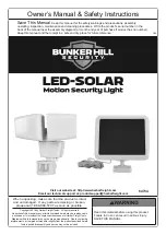 Preview for 1 page of Bunker Hill Security LED-SOLAR Owner'S Manual & Safety Instructions