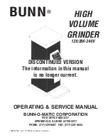 Bunn 120/208-240V Operating & Service Manual предпросмотр