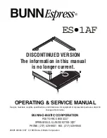 Bunn BUNNEspress ES.1AF Operating & Service Manual предпросмотр