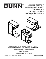 Bunn CDBC-DV Operating & Service Manual предпросмотр