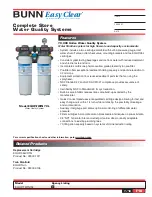 Bunn Complete Store Water Quality Systems EQHP-TWIN 70L Specification Sheet preview