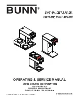 Bunn CWT APS-DV Operating & Service Manual preview