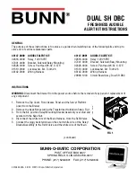 Preview for 1 page of Bunn DUAL SH DBC Instructions