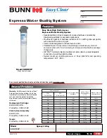 Preview for 1 page of Bunn EASY CLEAR EQHP-ESP Specification