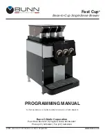 Bunn Fast Cup 55400.0103 Programming Manual preview