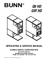 Bunn G9 HD Operating & Service Manual предпросмотр