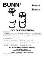 Предварительный просмотр 1 страницы Bunn IGV 699 Use & Care Information