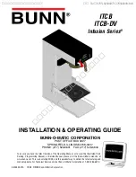 Bunn Infusion ITCB Installation & Operating Manual preview