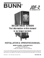 Bunn JDF-2N Installation And Operating Manual preview