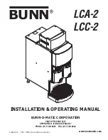 Bunn LCA-2 LCC-2 Installation And Operating Manual preview