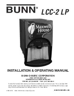 Preview for 1 page of Bunn LCC-2 LP Installation And Operating Manual