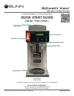 Bunn McDonald's Axiom Quick Start Manual preview