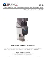 Предварительный просмотр 1 страницы Bunn MHG Series Programming Manual