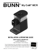 Bunn My Cafe MCR Installation & Operating Manual preview