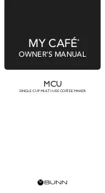 Bunn My Cafe MCU Owner'S Manual preview